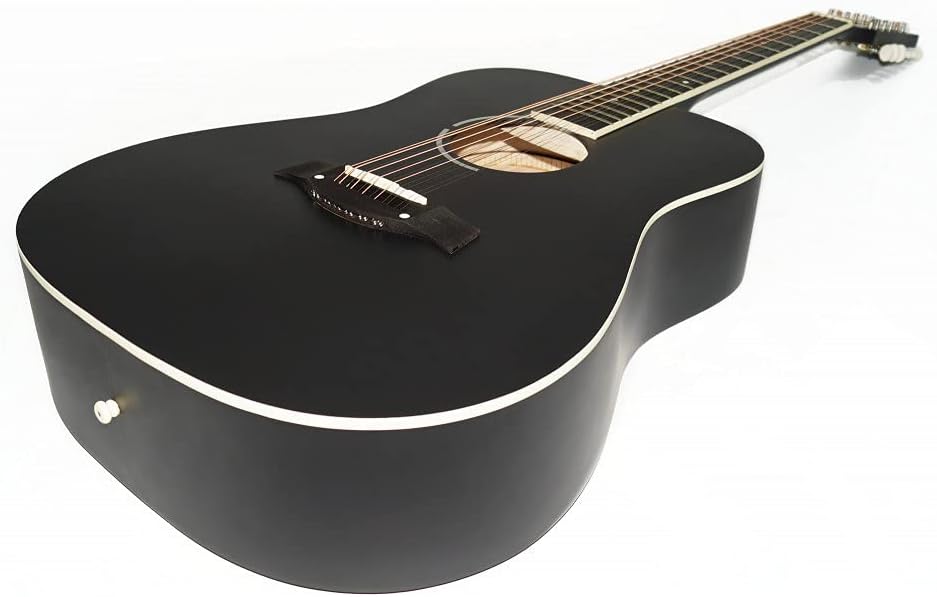 Brand New Acoustic Guitar 12 Strings made in Ukraine Trembita Natural Wood Black Amazing Sound! (Eagle 12 string)