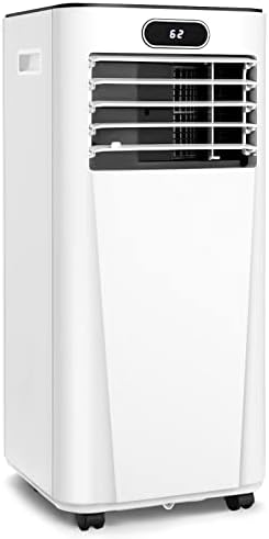 LDAILY 8000 BTU Portable Air Conditioner, 3-in-1 Air Cooler w/Fan & Dehumidifier Mode, Quiet AC Unit w/ 2 Fan Speeds & 24H Timer, 230 Sq. Ft Coverage, Remote Control (8000 BTU, White)