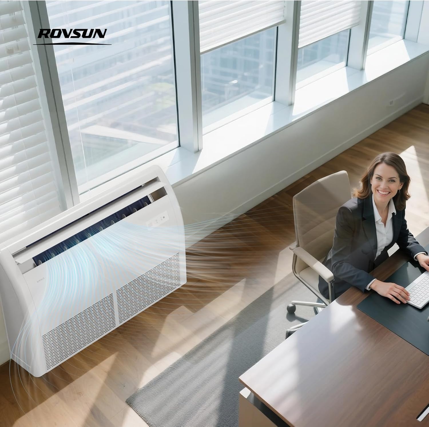 ROVSUN 18000 BTU Smart WIFI Floor Ceiling Mini Split AC/Heating System with Inverter & APP Control, 23 SEER2 Ductless Air Conditioner with Pre-Charged Condenser, Heat Pump & Installation Kit, 230V