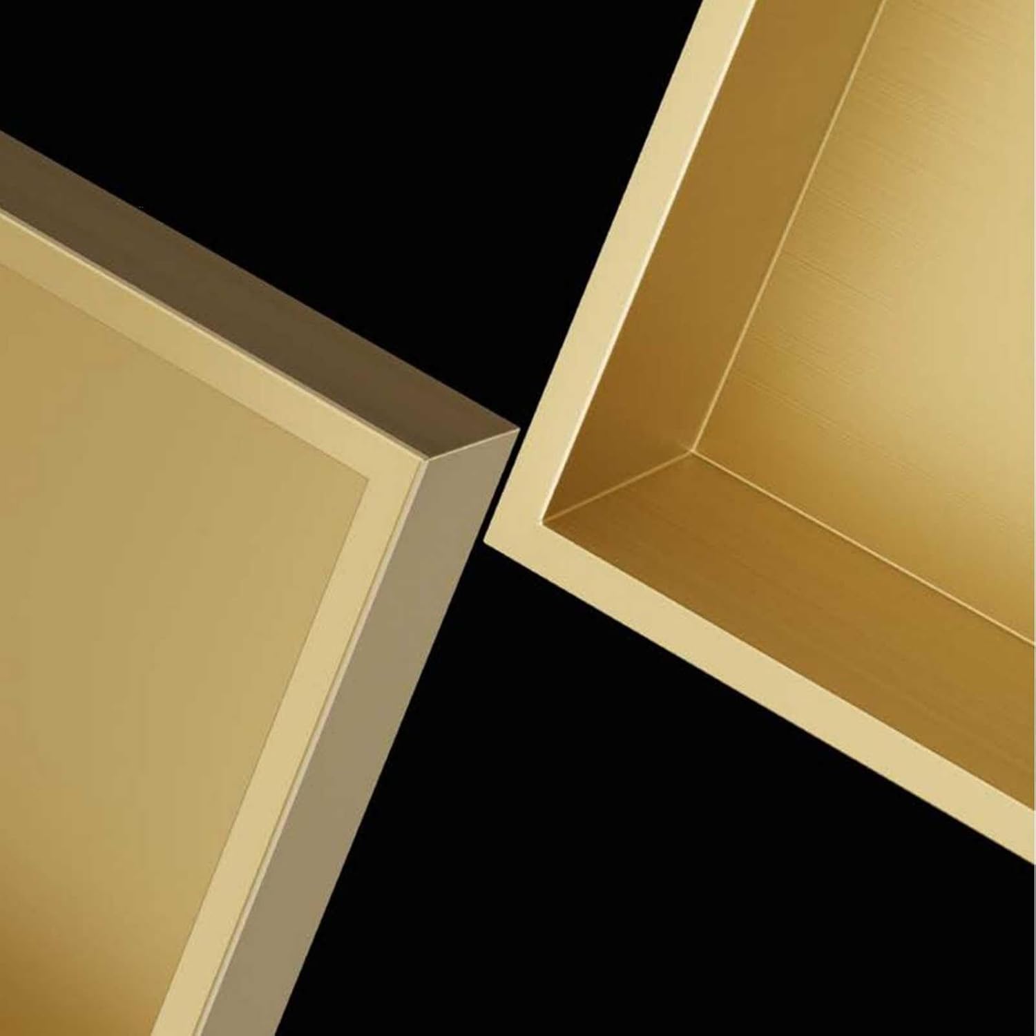 Shower Niche, 3-Tier Stainless Steel Shower Niche Shelves - No Tile Needed, Recessed Wall Mount Organizer for Bathroom & Kitchen, Rustproof Storage Solution, Space-(Black)