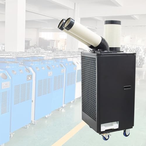 Industrial Air Conditioner Outdoor Indoor Spot Mobile Air Cooler 550m³/h Commercial Aircon with Two Outlet Tubes 110V
