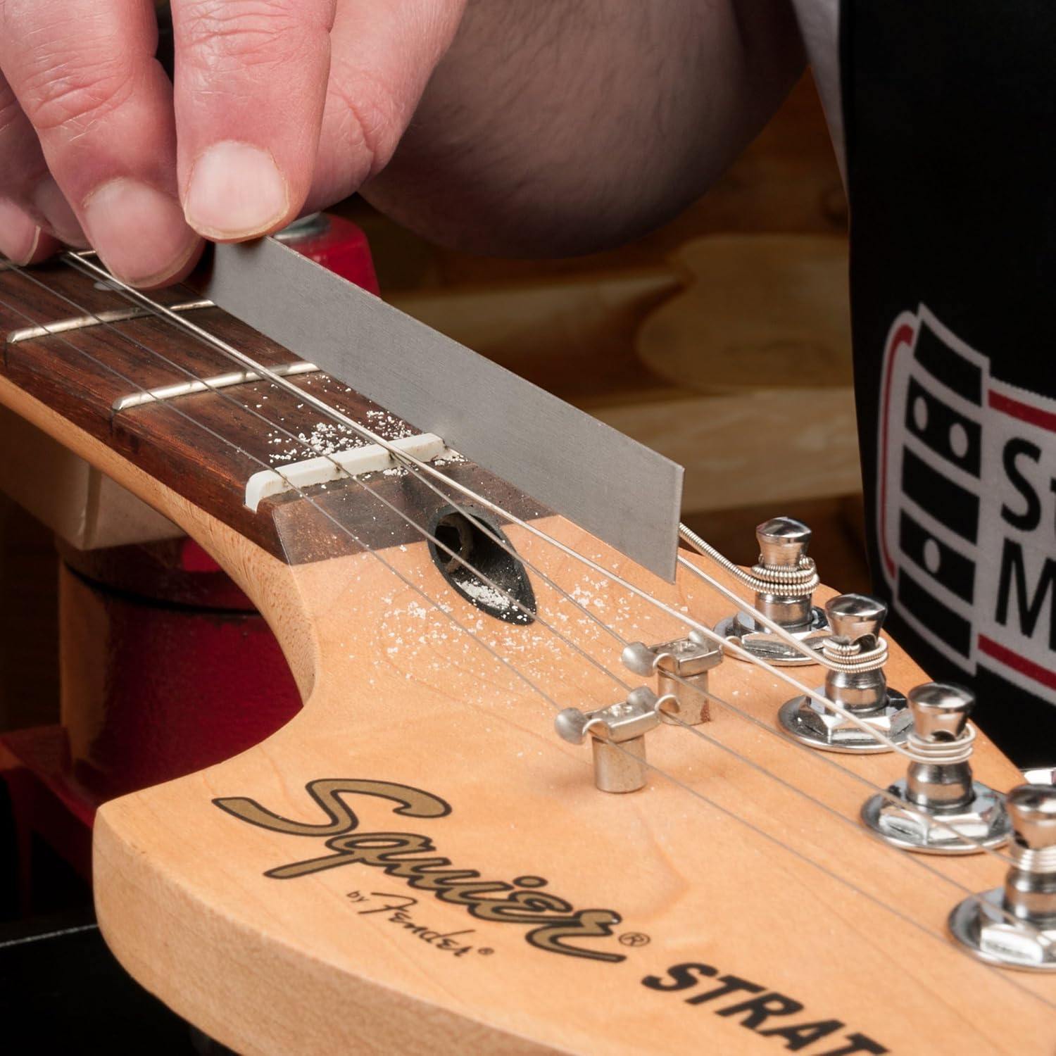 StewMac Gauged Nut Slotting File Set for Electric Guitar, for Heavy Strings - Set of 6 Precision Guitar Nut Files, 13-56