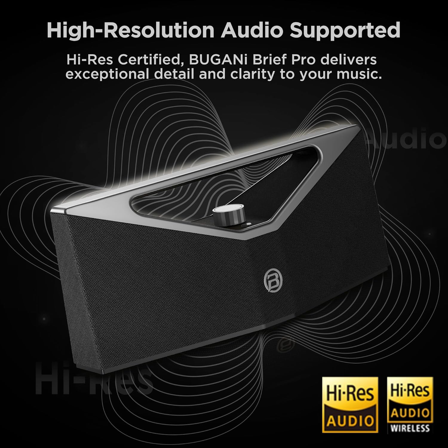 BUGANI Hi-Res Audio Bluetooth Speaker Loud 160W, Large Portable Bluetooth Speaker with Deep Bass Subwoofer, TWS Wireless Stereo, Waterproof Outdoor Party Speaker, 12H Playtime Gray