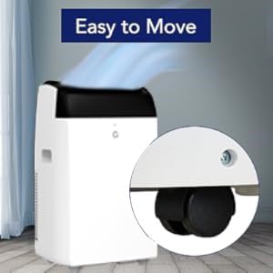 Portable Air Conditioners 14,000 BTU, Fast Cooling up to 750 Sq.Ft., Room Air Conditioners Portable with Dehumidifier & Fan Mode & Remote Control for Bedroom, Dorms, Indoor Rooms - Black