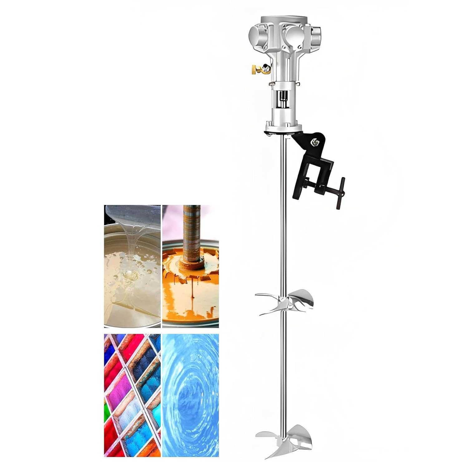 55 Gallon Pneumatic Mixer Air Powered Drum Stirrer, Automatic Paint Stirring Machine, Industrial Pneumatic Mixing Machine, for Paint, Fluids, Manufacturing, Labs, Industrial Use(50 Gallon)