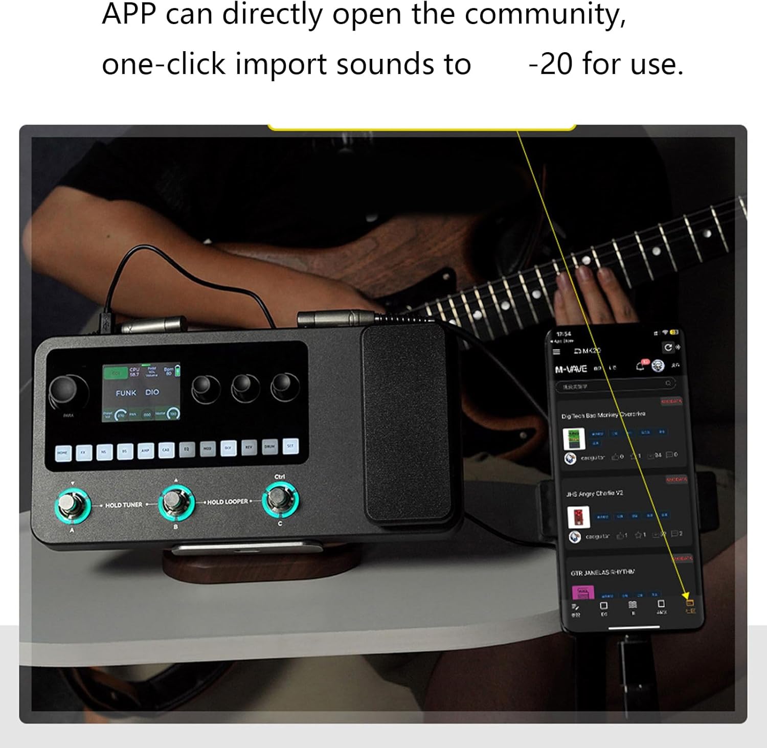 Multi Effects Processor Compact Portable Design with Drum Machine for Electric Bass Guitar Live Studio