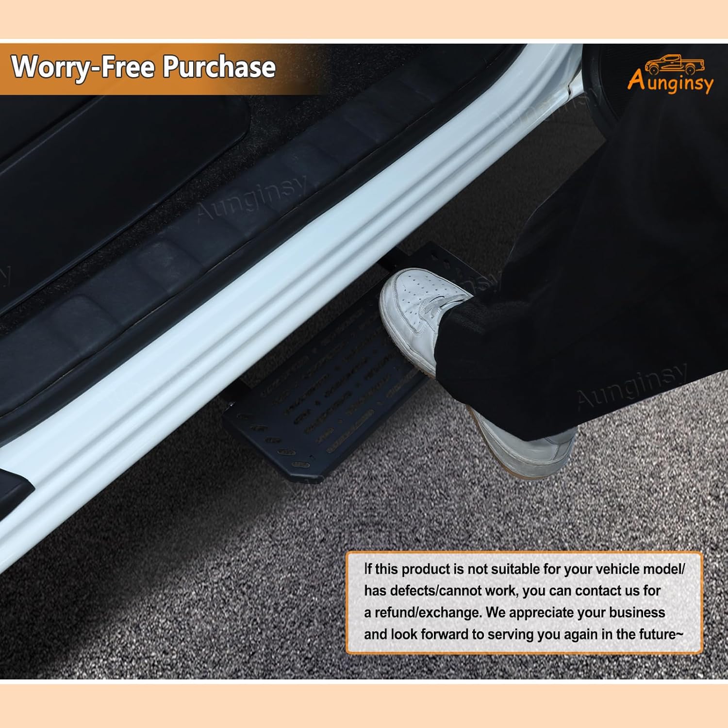 Aunginsy Front Door Running Boards Compatible with Nissan Frontier 2022 2023 2024 King Cab, Car Anti-Slip Side Steps Rails Side Extended Pedal Cover No Drilling Carbon Steel Black Exterior Accessories