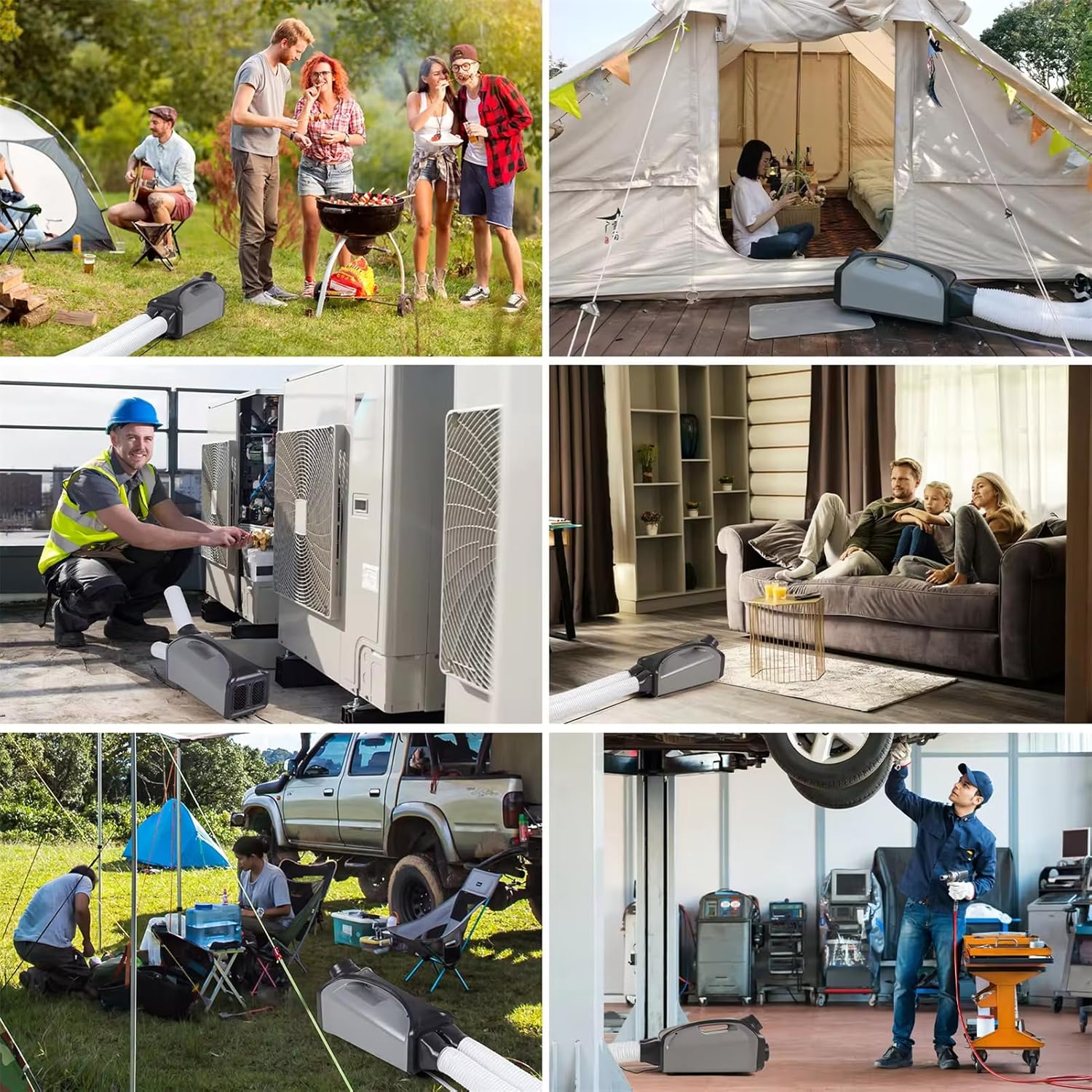 Portable Air Conditioners, 2550 BTU Tent Air Conditioning with 3-Speed, Portable Ac Unit Fan for Room, Tent, Bedroom, Car, RV and Camping