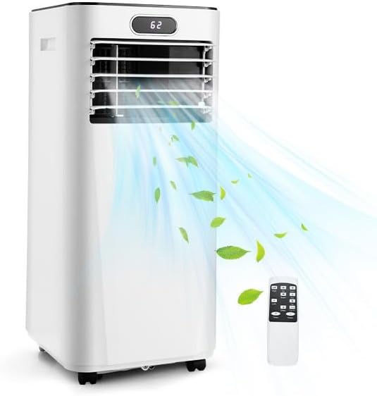 ARLIME Air Conditioner Portable, 8000 BTU Cools up to 230 sq. ft, Portable AC Unit with Fan & Dehumidifier, 2 Speed, Child Lock, 24H Timer, LED Display, Air Cooler for Living Room, Bedroom, Office