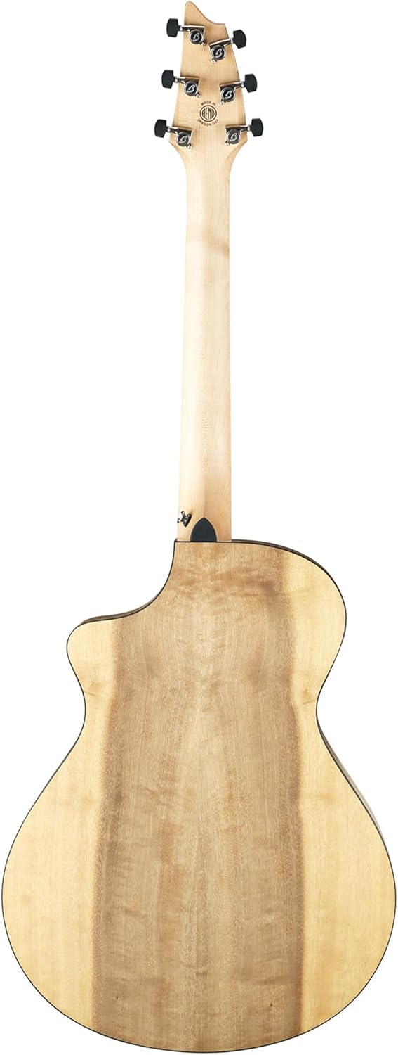 Breedlove Oregon Concert CE Acoustic-Electric Guitar - Natural Sitka & Myrtlewood Bundle with Hardshell Case, Tuner, Guitar Strap, Strings, Picks, and Austin Bazaar Guitar Essentials DVD