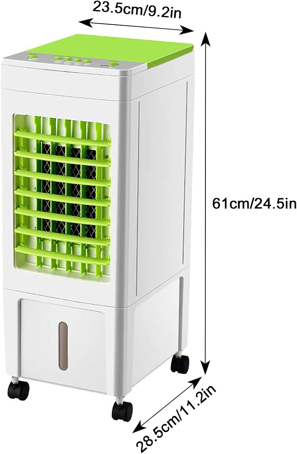 Portable Air Conditioners with LED Control Panel, Quiet Air Conditioner, 3 Wind Speeds Portable Air Conditioner, for Bedroom, Office(Gray)