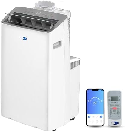 Whynter ARC-1230WN 14,000 BTU (12,000 BTU SACC) NEX Inverter Dual Hose Cooling Portable Air Conditioner, Dehumidifier, and Fan with Smart Wi-Fi, Up to 600 sq ft in White