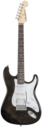 Washburn Sonamaster SDFTB Deluxe Electric Guitar, Transparent Black (SDFTB)