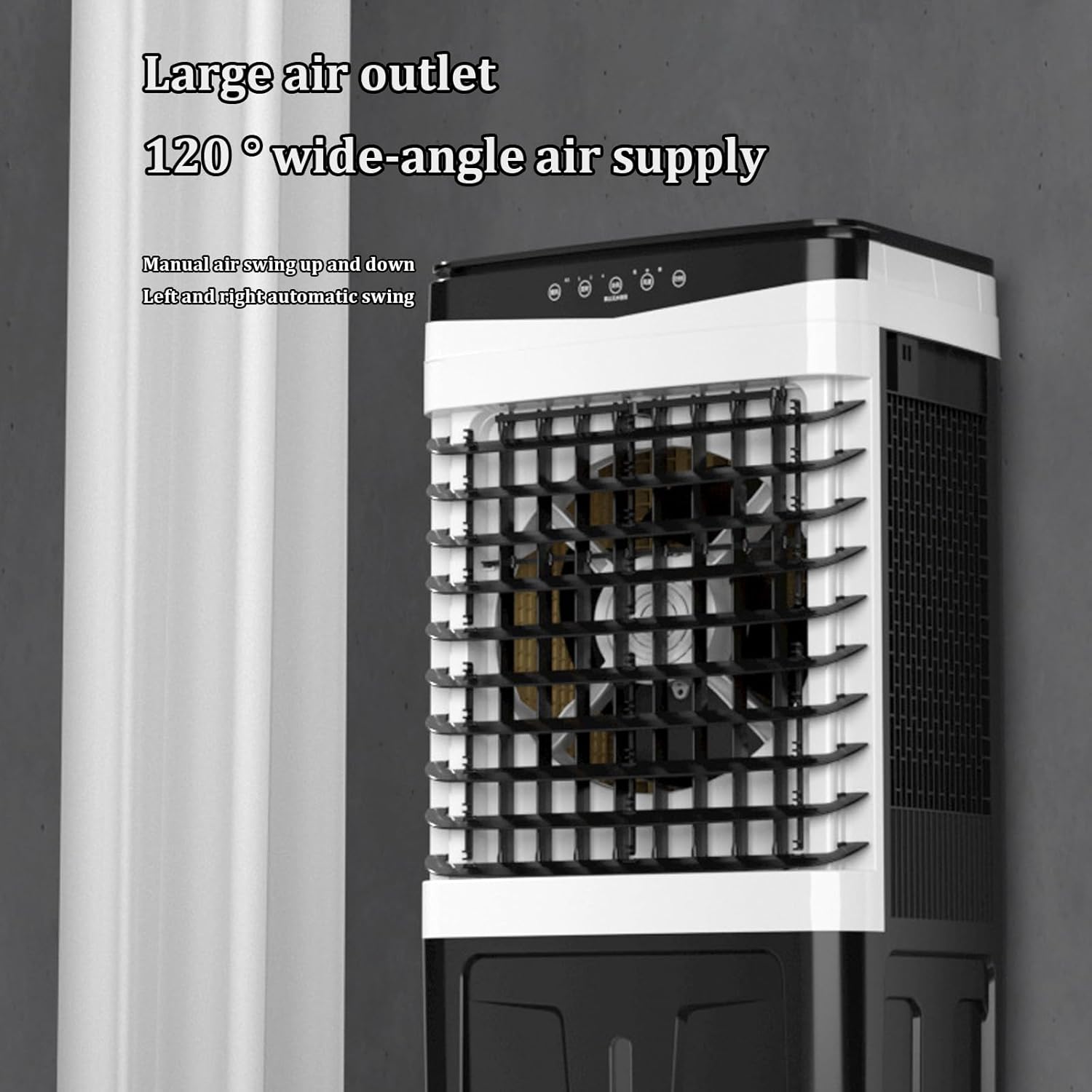 Refrigeration Small Air Cooler,portable Air Conditioner,Three Adjustable Wind Speeds,7.5H Timing Function Evaporative Air Cooler,for Garage, Factory, Supermarket, Household(Color:Touch screen version)