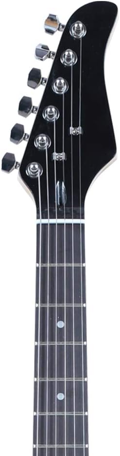 Electric Guitar with Gig Bag,Straps,Picks,Power Cord,Tremolo Arm Set for for Beginner Kid Teen Student Adult Travel,Lightning Style (White back)