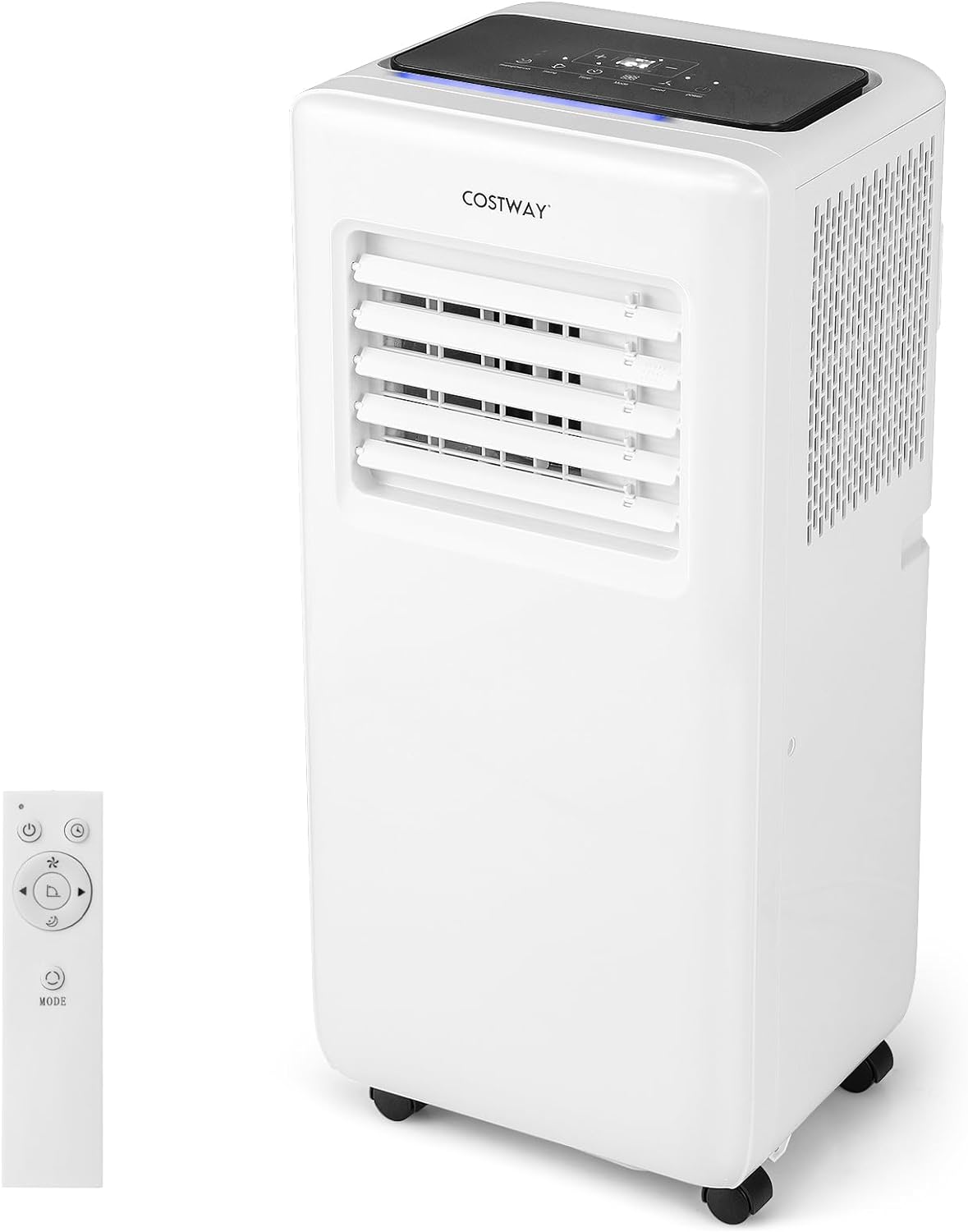 COSTWAY Portable Air Conditioner, 8000 BTU Portable AC Unit with Fan & Dehumidifier, Smart Sleep Mode, 24H Timer, Auto Swing & Window Installation Kit, Cools up to 250 Sq.Ft (8000 BTU)