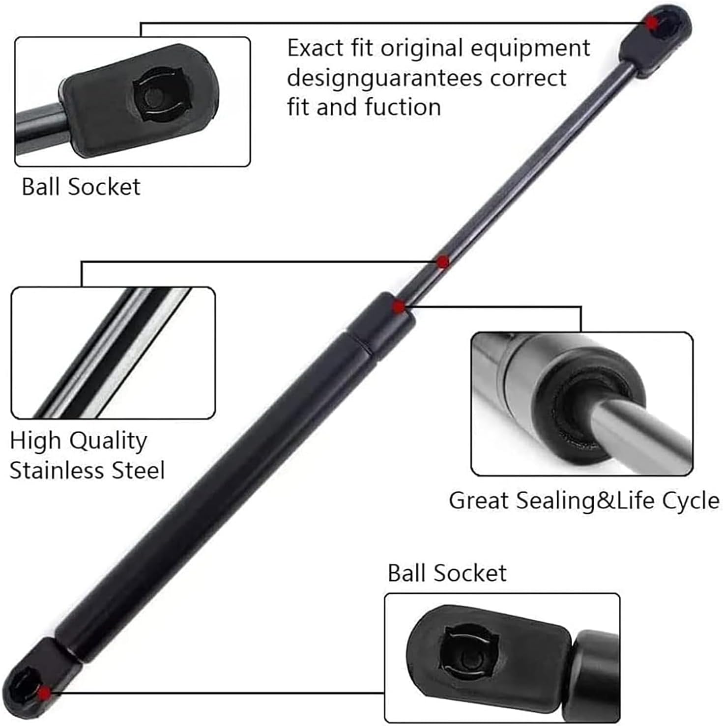 for Chevrolet Colorado GMC Canyon 2023 2024 2025 2 Pcs Car Rear Tailgate Boot Gas Struts, Boot Trunk Gas Spring Hydraulic Shock Lift Support Rod Styling Accessories