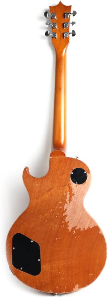 Fojill Light Relic Solid Body Full Size 39 Inch LP Electric Guitar Roasted Canadian Maple Neck Rosewood Fretboard Mahogany Body Stainless Frets