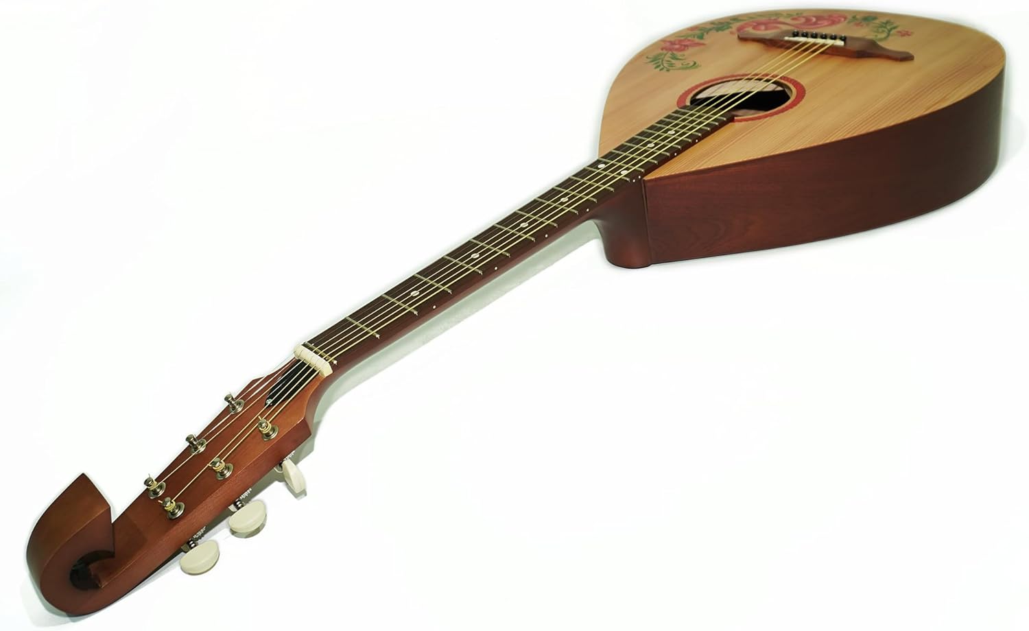 Acoustic Guitar 6 Strings Lute Kobza made in Ukraine Trembita Original Folk Musical Instrument Natural Wood Hand Painted Very Beautiful Sound