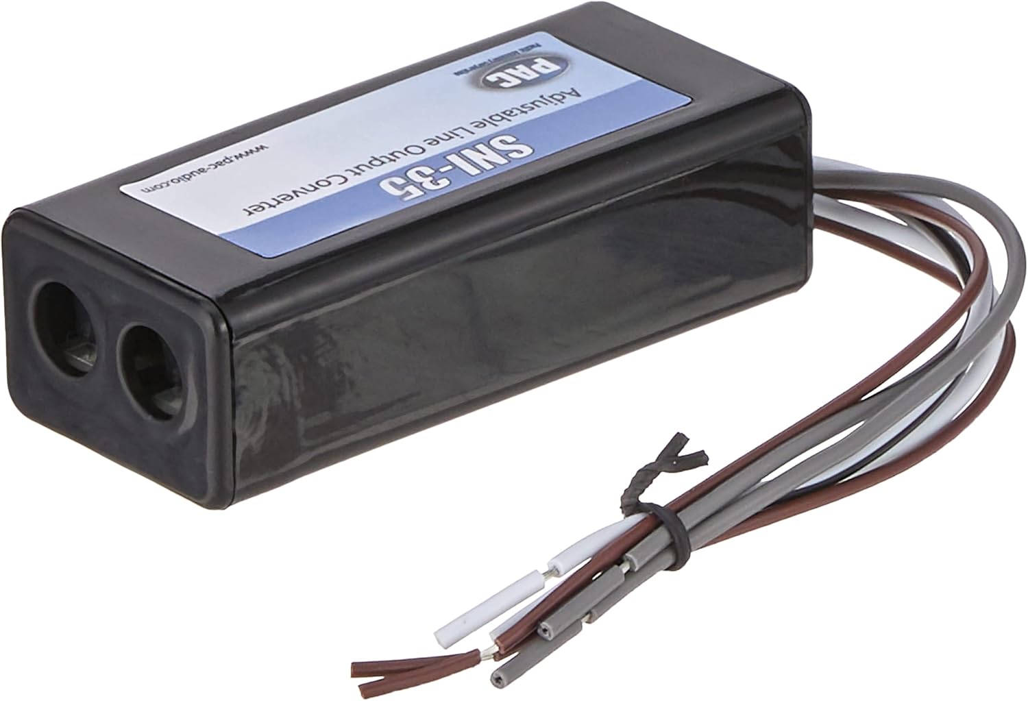 Pyle Car Stereo Wiring Kit - Audio Amplifier & Subwoofer Speaker Installation Cables (4 Gauge), Blue (PLAM40) & PAC SNI-35 Variable LOC Line Out Converter