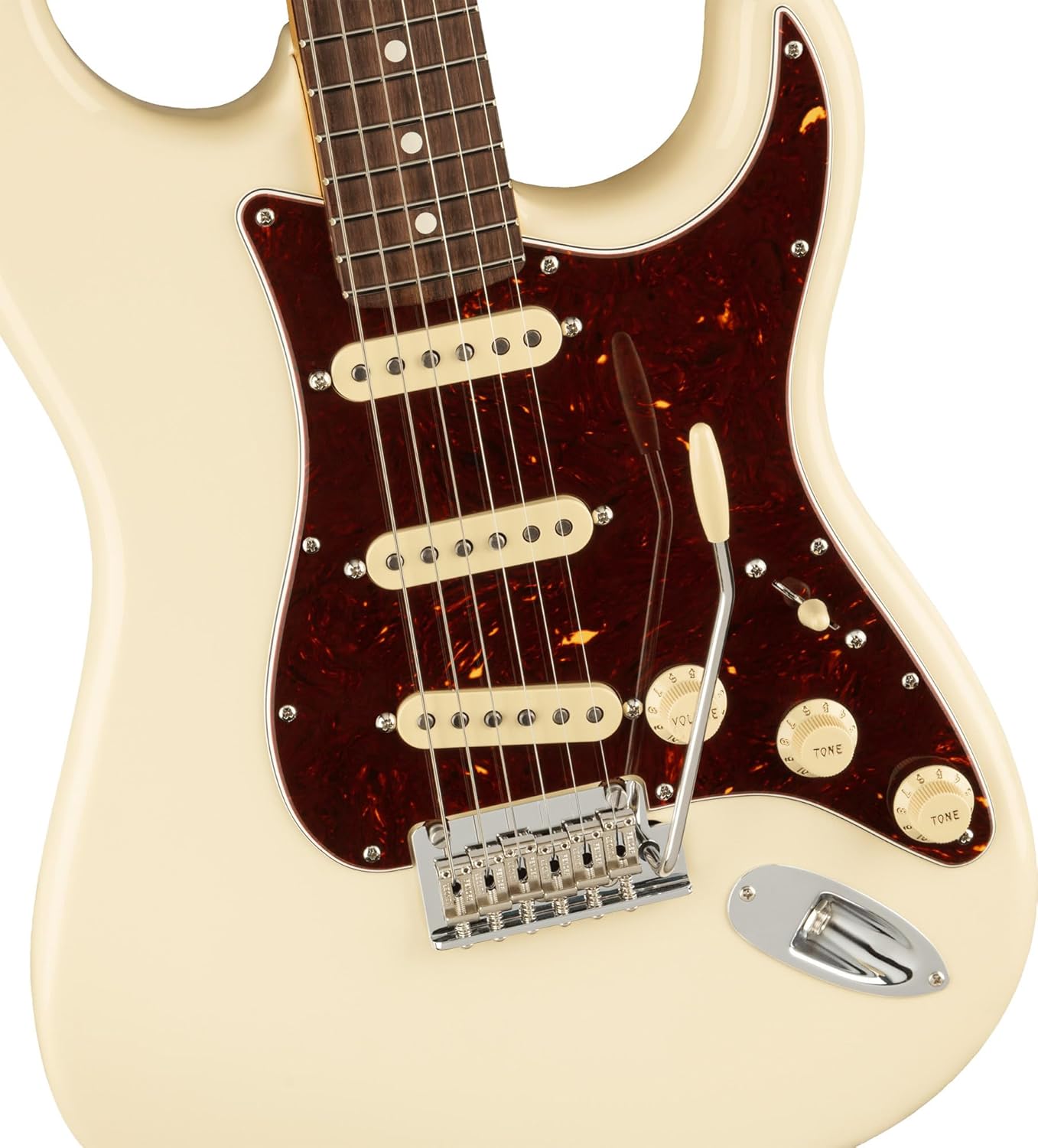 Fender American Professional II Stratocaster - Olympic White Bundle with Case, Strap, Cable, and Guitar Cleaning Kit