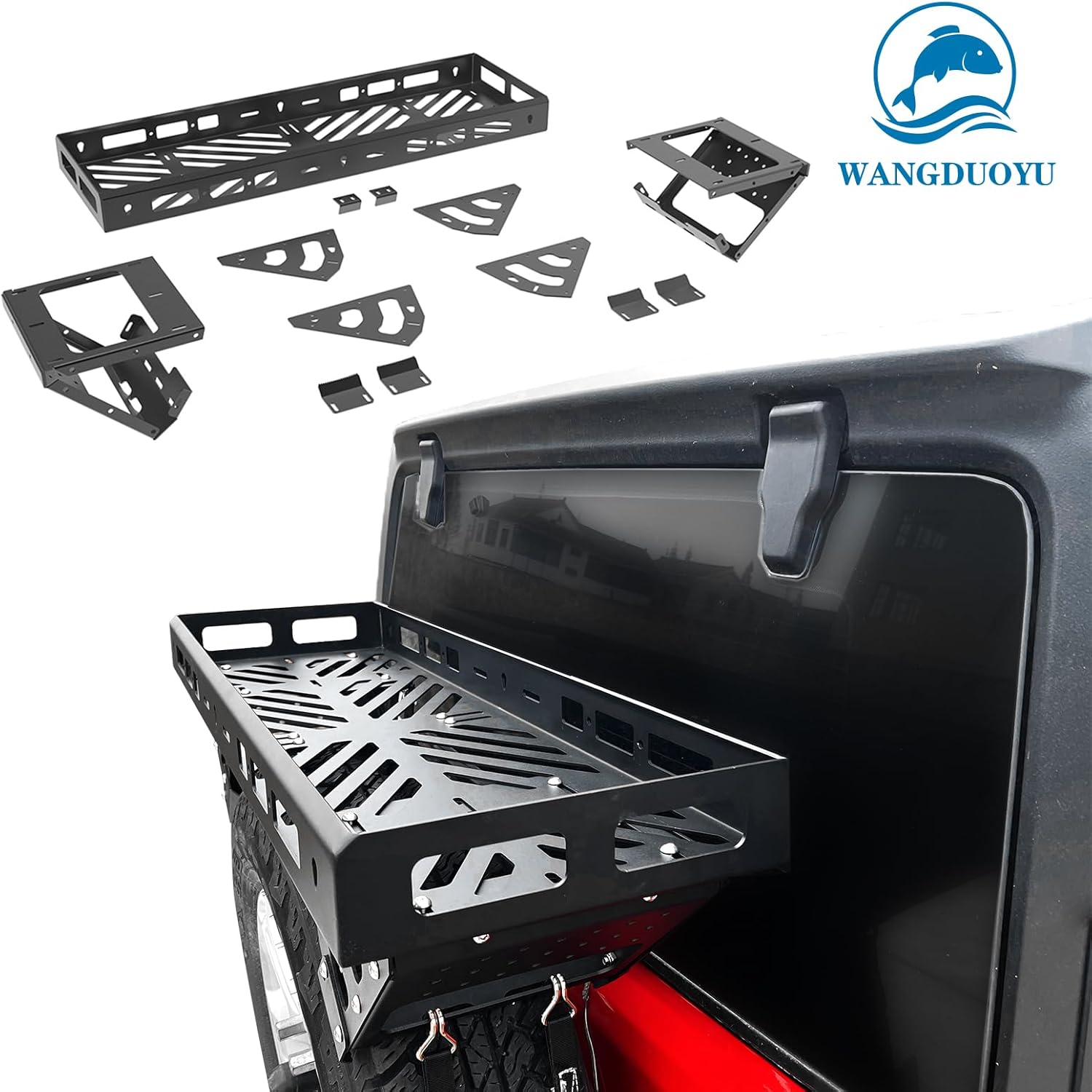 Spare Tire Mount Cargo Basket Storage Compatible with 32