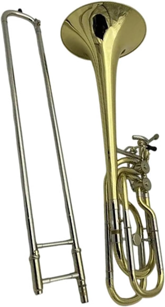 Adult Trombone Instrument Double Piston Trombone Bb/f Brass Plated Professional Instrument With Box Mouthpiece