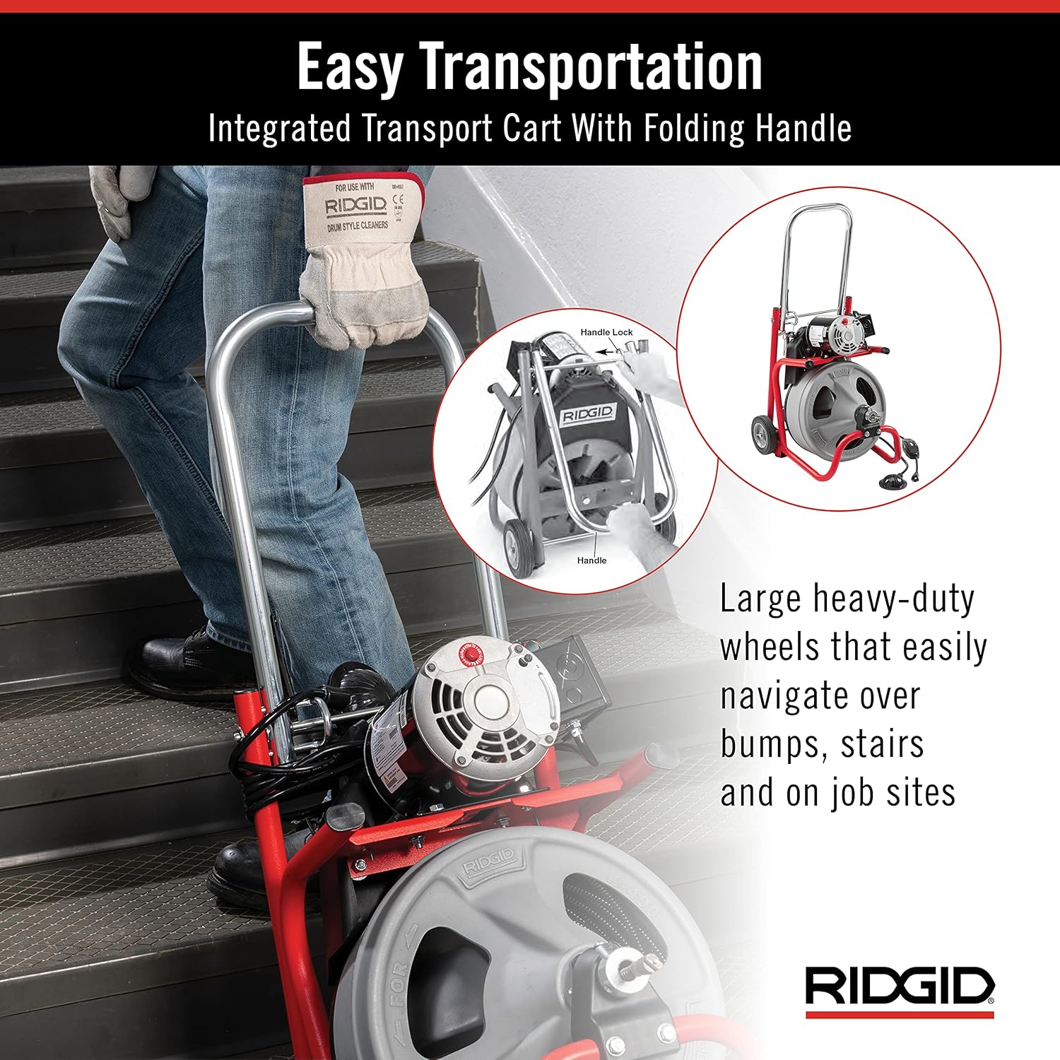 RIDGID 26998 Model K-400 Drain Cleaning 120-Volt Drum Machine Kit with C-45IW 1/2