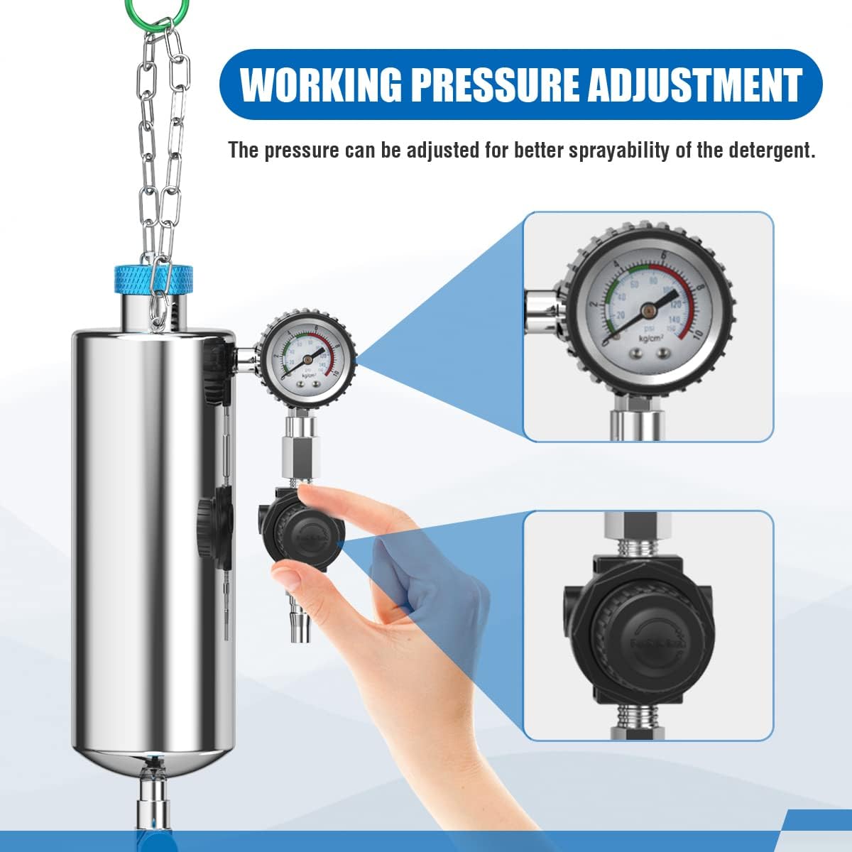 Fuel Injector Cleaner Kit, Non-Dismantle Fuel Injection System Cleaner Tester 1L 150PSI Fuel Injector System Cleaning Machine Tool Catalytic System Cleaner Converter Cleaner for Gasoline Cars Vehicle