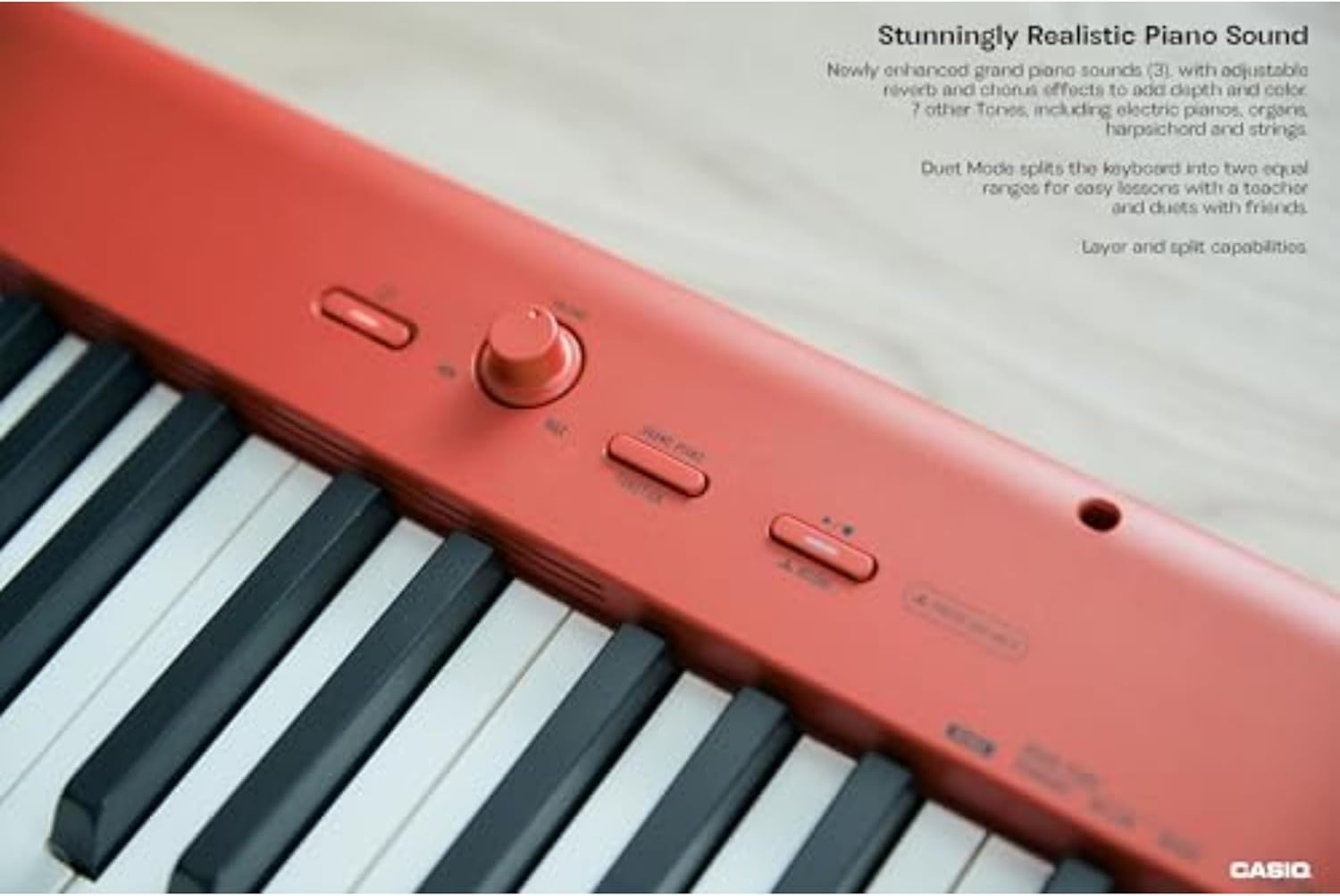 Casio CDP-S160 – 88-Key Weighted Digital Piano with Scaled Hammer Action Keyboard | Duet Mode for Students | Realistic Feel, Slim & Portable | Built-In Tones, Effects, USB-MIDI, Speakers | Red