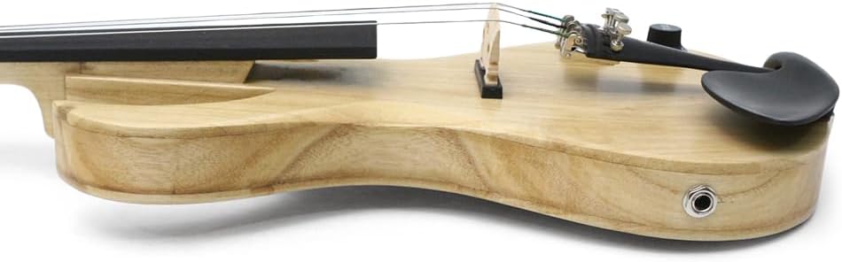 4/5/6 Strings Electric Violin Full Size 4/4, New Silent Electric Violin, Varnished Wood Color Electric Fiddle With Ebony Fittings, Beginner Kit For Adults Teens For Gifts (5 strings)