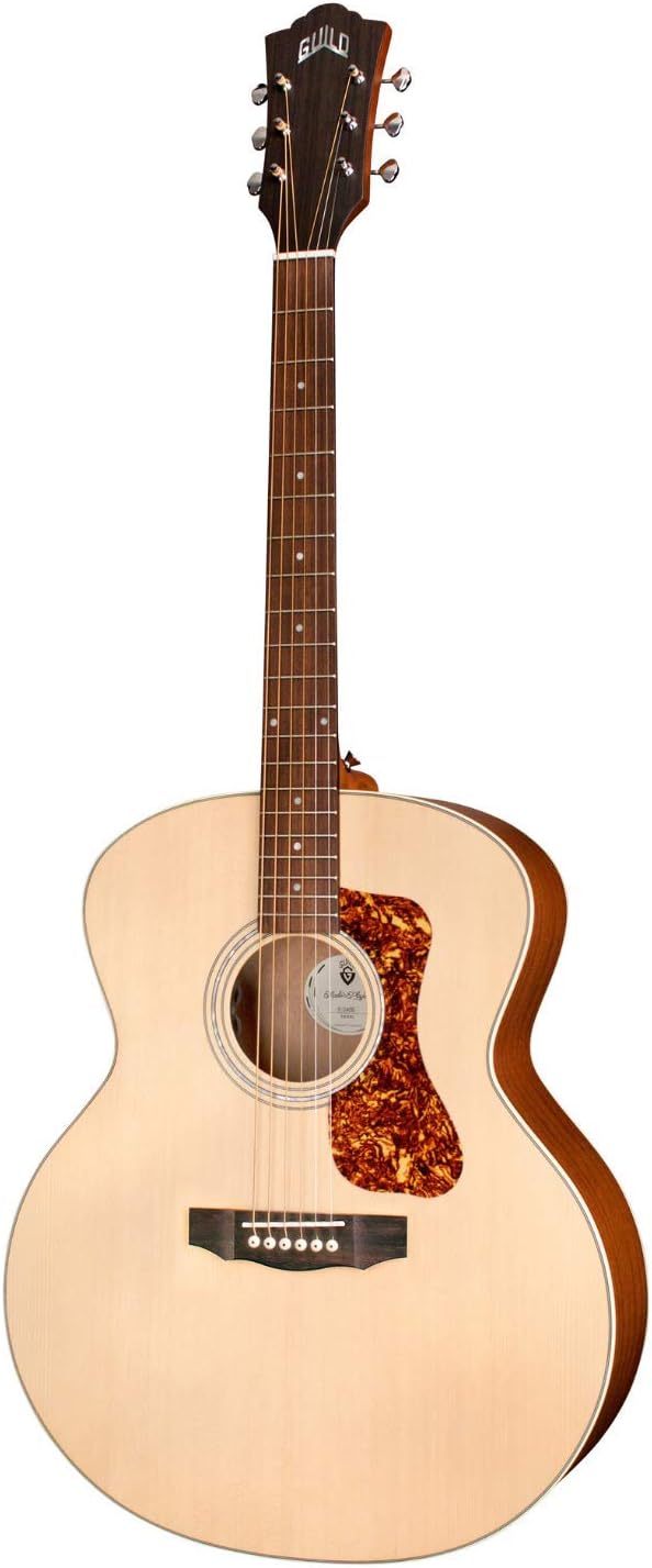 Guild Guitars F-240E Acoustic-Electric Jumbo Guitar, Natural, Westerly Collection