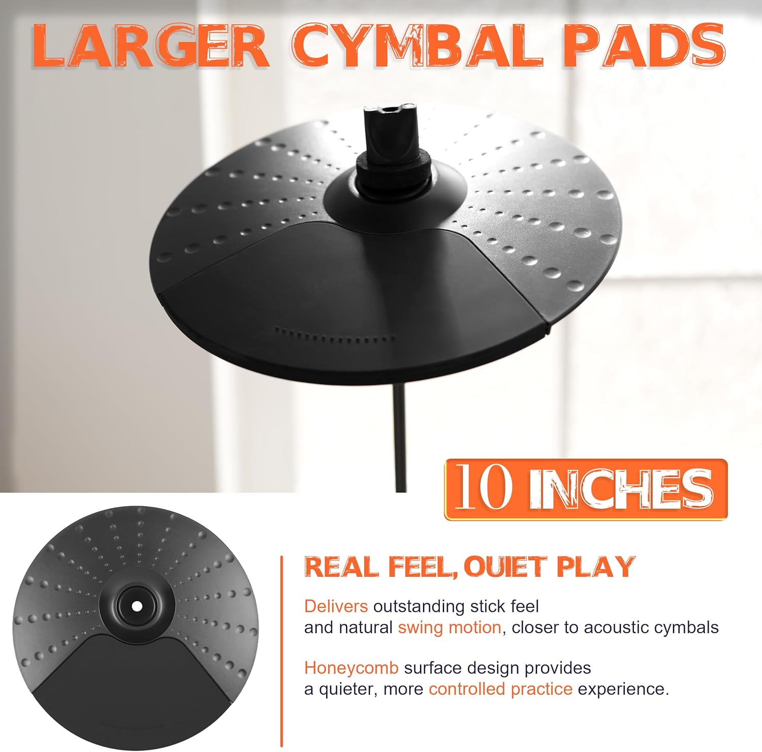 AKLOT Multi-Zone Electric Drum Set with Ukulele