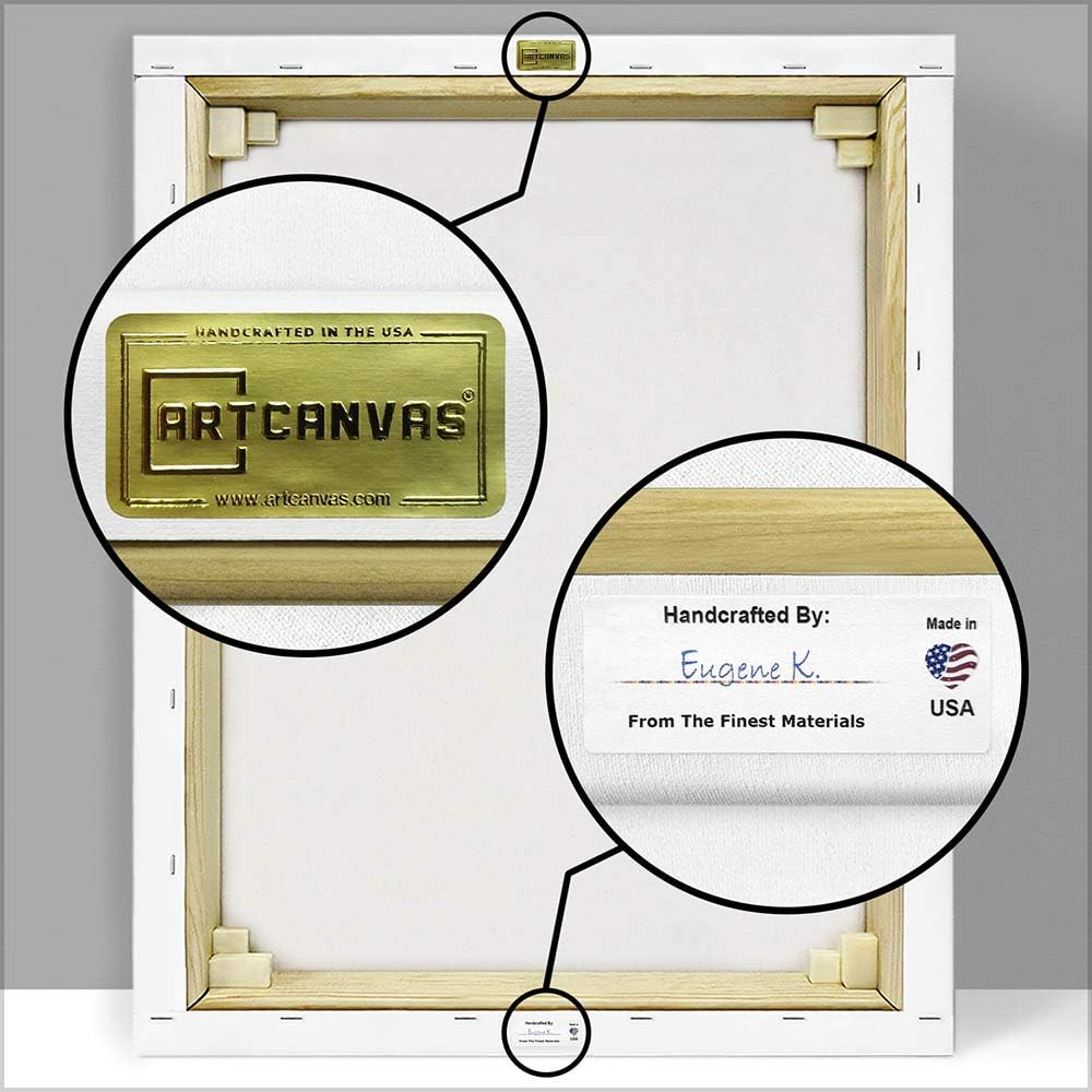 ARTCANVAS Black Electric Guitar Blues Rock Roll Instrument Canvas Art Print Stretched Framed Painting Picture Poster Giclee Wall Decor - 40