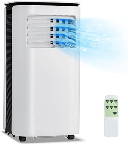 PETSITE Portable Air Conditioner 9000 BTU, 3 in 1 AC Cooling Unit with Air Cooler, Fan & Dehumidifier, LED Display & Remote Control, Cools up to 350 sq.ft