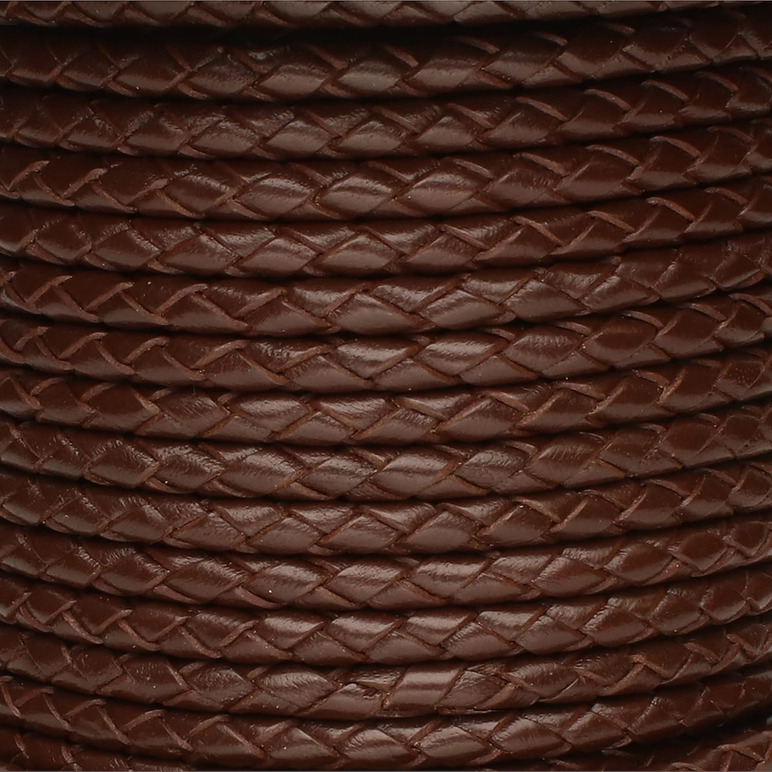 The Beadsmith Braided Bolo Cord – Brown Color – 4mm Spool – 25 Yards/22.86 Meters – Machine Braided Indian Leather – Ideal for Watch Bands, Bolo Ties, Necklaces, Hair Accessories & DIY Jewelry Making