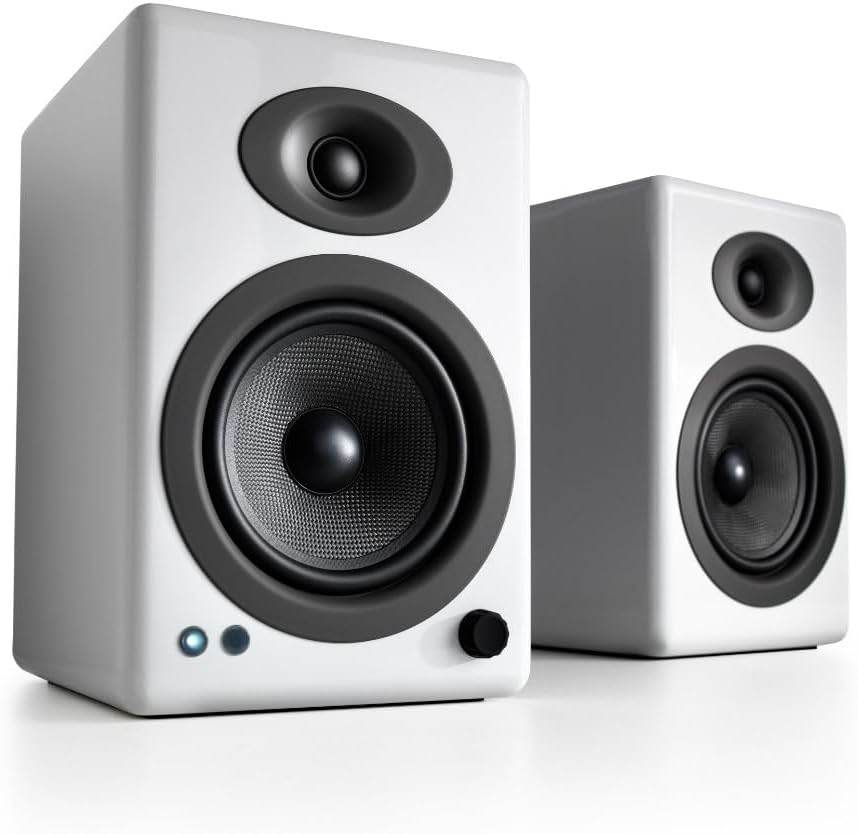 Audioengine A5 Powered Studio Playback Monitors and Bookshelf Speakers - Premium 150W Stereo Speakers for Music, Gaming, Turntables, Home Theater Systems