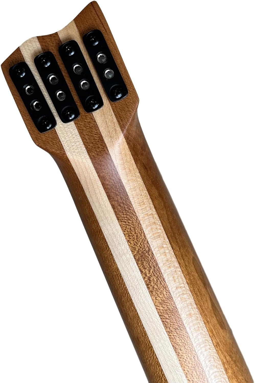 4-String Headless Electric Bass Guitar with ASH Body & Roasted Maple Neck – Active/Passive J-Style Pickups, 24 Stainless Steel Frets, Matte Finish Solid Body Bass (Dark Red with Bag)