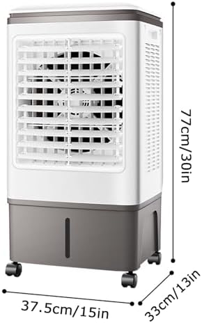 Portable Air Conditioner, Oscillating Tower Fan with Remote, Evaporative Air Cooler with 3 Wind Speeds, Cooling Fan Air Conditioner for Room Office(B)