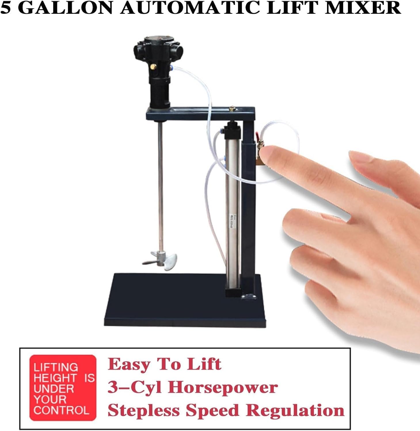 Pneumatic Paint Mixer 5 Gallon Pneumatic Paint Mixer, Air Agitator Coatings Mixing Machine Ink Mixing Machine with Stand