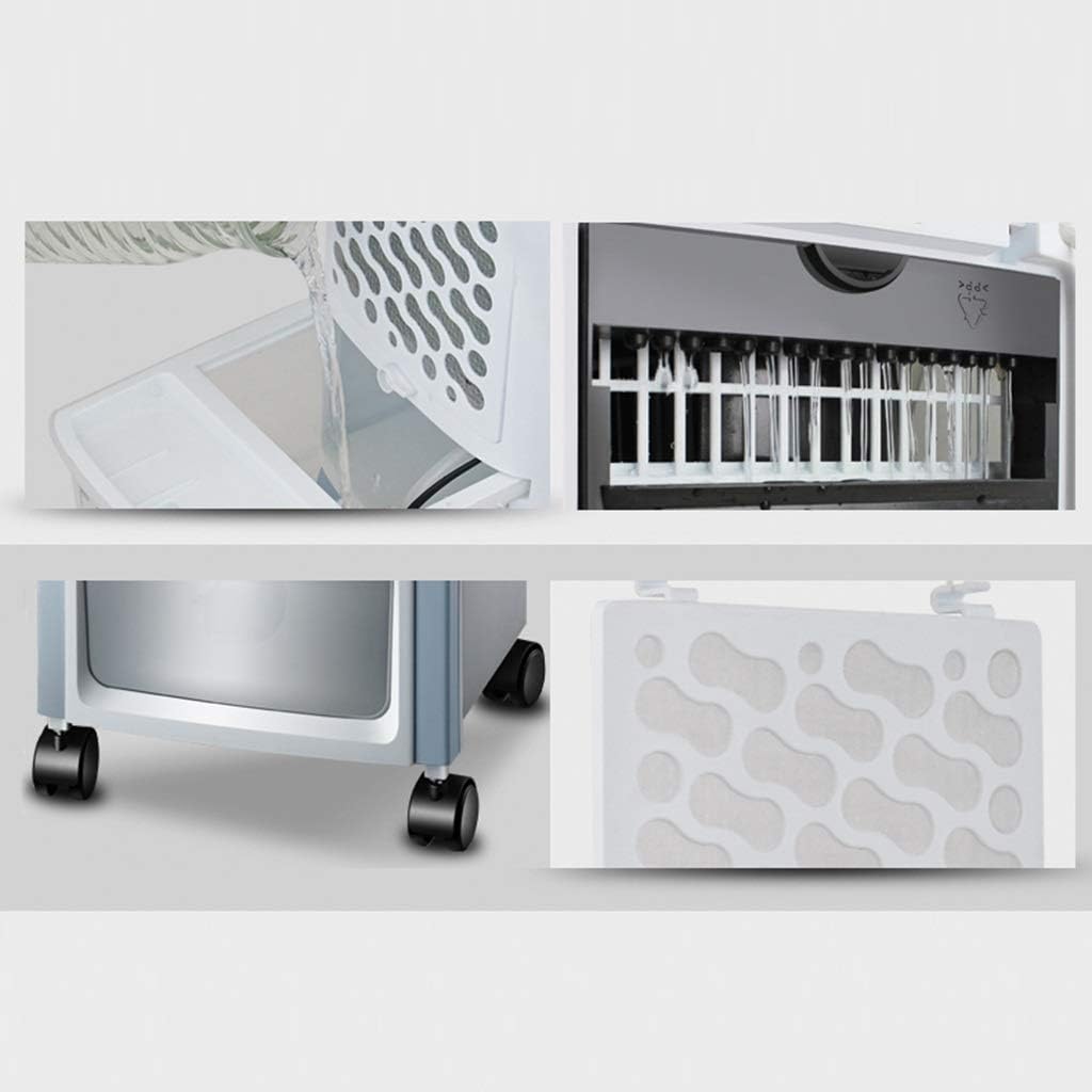 Portable Air Conditioner Fan Office Remote Control Bladeless Space Air Coolers,Ultra- Quiet Single Cool For Bedroom Air Conditioning Unit, house Water- Cooled Portable Cold Air Fan Blue