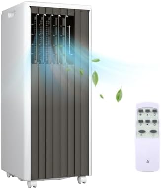 8000BTU Portable Air Conditioner New Model, Efficient Cooling for Small to Medium Rooms, Compact and Lightweight Design, Easy to Move with Wheels, Quiet Operation, Includes Window Venting Kit for Quic