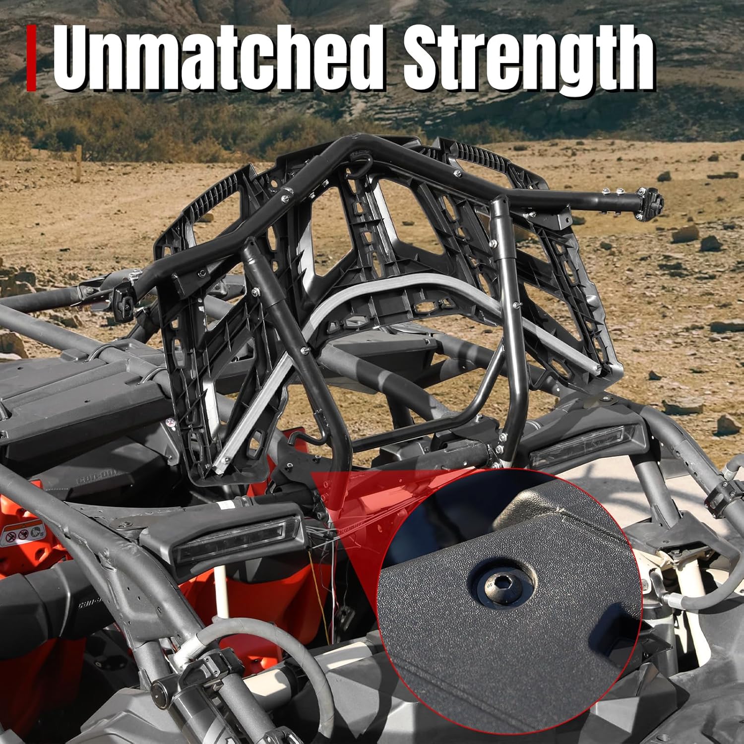 A & UTV PRO Pivoting Rear Rack Kit,Spare Tire Cargo Luggage Rear Rack for 2017-2024 2025 Can Am Maverick X3 MAX Accessories, Replace OEM # 715002881, 715003439