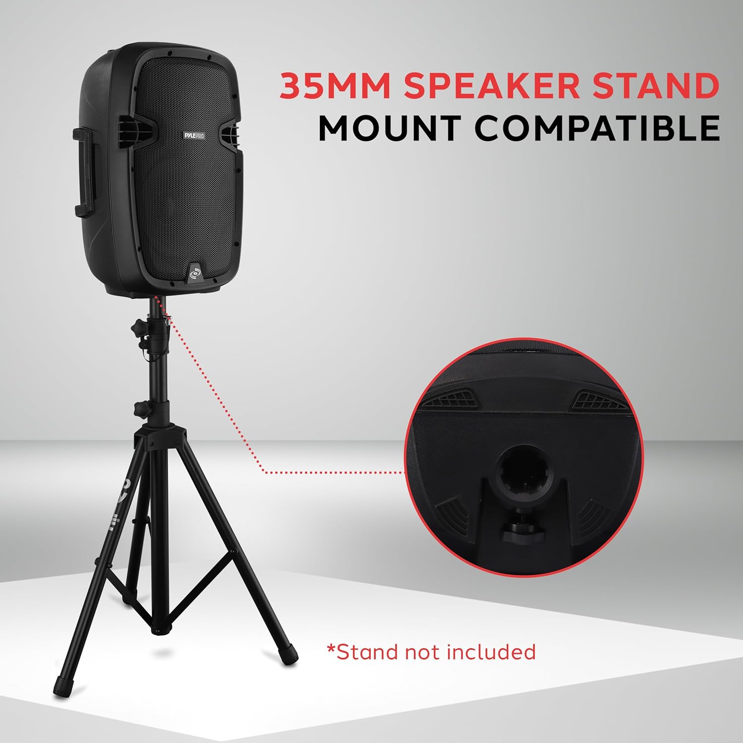 Pyle Powered Active PA System Loudspeaker Bluetooth w/ Microphone 8-Inch Bass Subwoofer Stage Speaker Monitor Built-in USB for MP3 Amplifier DJ Party Portable Sound Equipment Stereo Amp Sub PPHP837UB