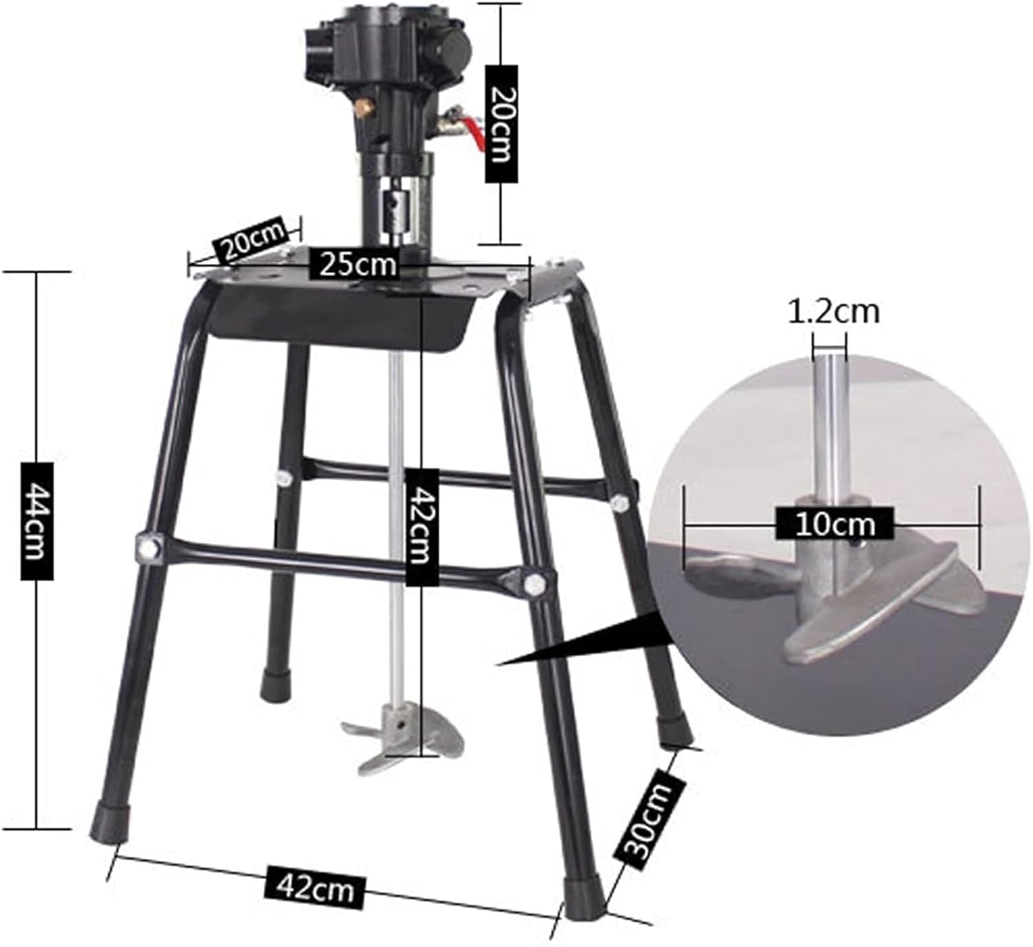 Pneumatic Paint Mixer Machine, 5 Gallon Platform Type Stirring Machine, Stainless Steel Air Mixer Machine, for Paint Coating Materials Viscous Liquid Ink Mix Tool