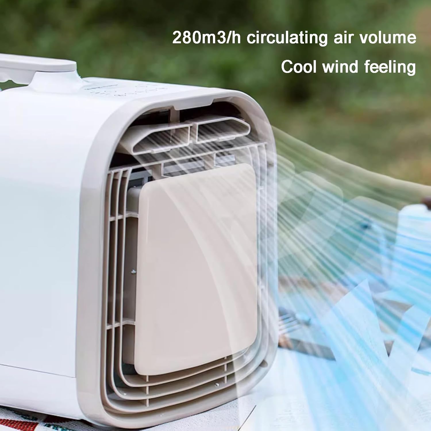 Portable Air Conditioner, Fast Cooling Fan, with Operation Panel, for RV Bedroom, Camping and Tent