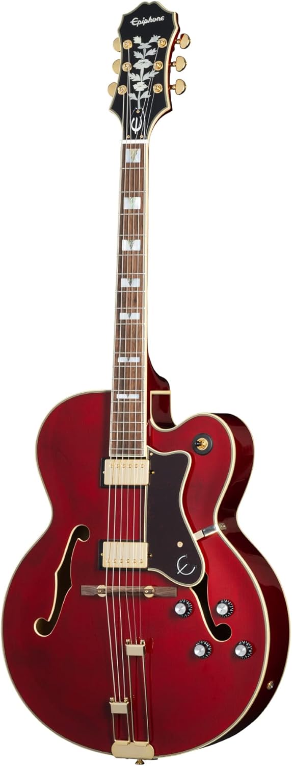 Epiphone Broadway Archtop Hollowbody, Wine Red with Gig Bag