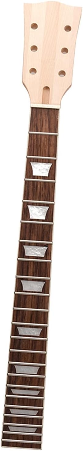 Electric Guitar Neck 22 Fret 25.2inch Solid for Style DIY Replacement Unfinished Guitar Neck
