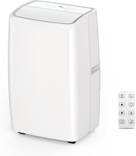 GarveeHome Portable Air Conditioner 14000 BTUs with Cooling, Dehumidifier, Fan 3 in-1 Indoor AC Unit, 3 Air Speeds, 24-Hour Timer, Sleep Mode, Cools Up to 750 Sq. Ft. for Home Garage Office