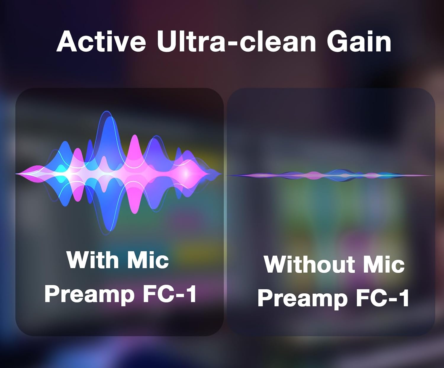 FC-1 Dynamic Mic Preamp Gain Booster | Ultra-Clean Gain Amplifier for Podcasting, Studio Recording & Live Sound | Compatible with Cloudlifter, Shure SM7B & Electro-Voice RE20